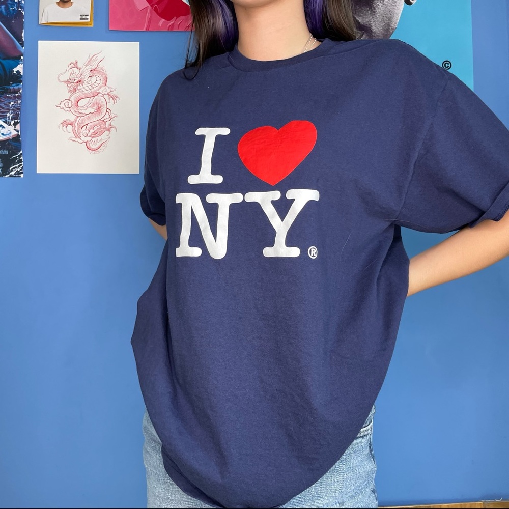 Navy I Love New York Tshirt